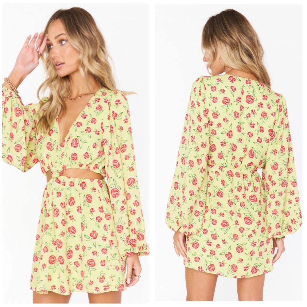 NWT Show Me Your Mumu Christina Mini Dress in‎ Citrine Floral Size XS